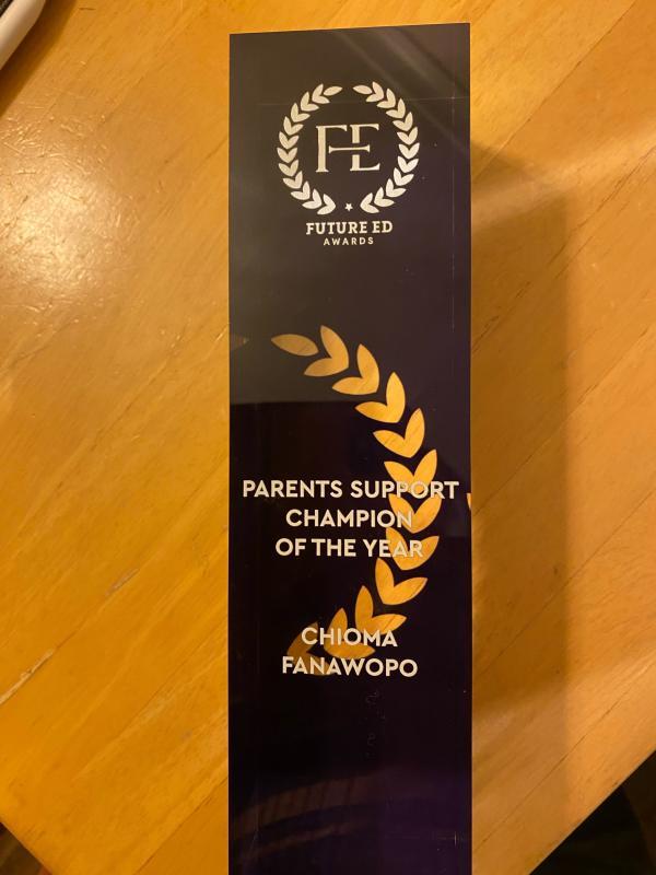 Parents Support Champion of the Year